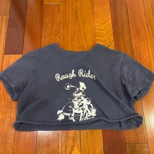 brandy melville cropped rough rider tee